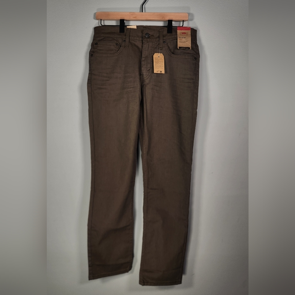 Levis 511 Slim Stretch Jeans 31x30 Dark Olive Green